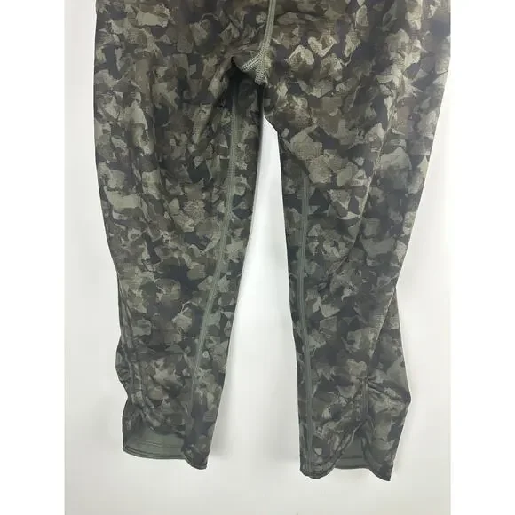 Lululemon Run Top Speed Crop Full On Luxtreme Mystic Jungle Fatigue Camo Size 4 - Picture 10 of 16